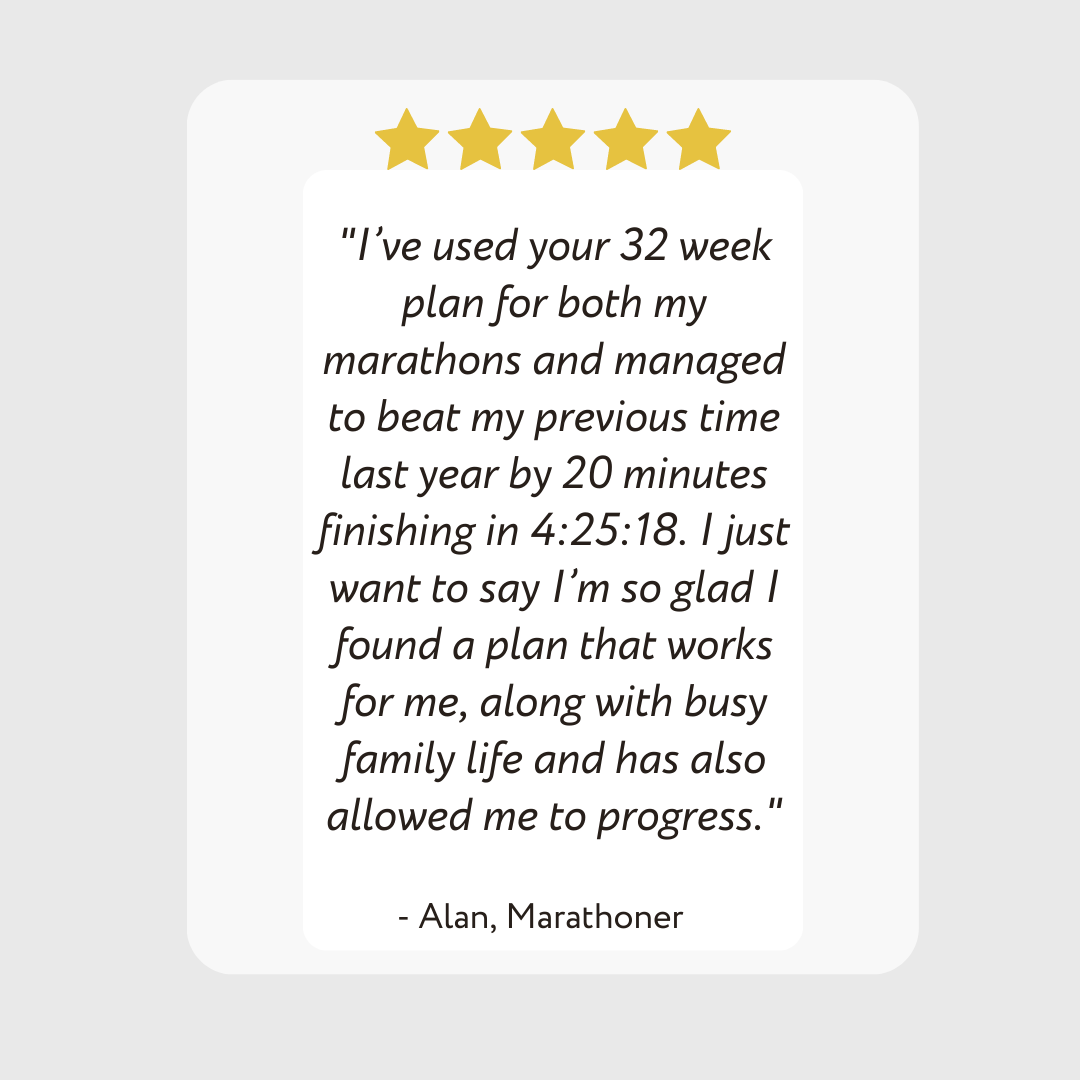 32 Week Marathon Training Plan Schedule Testimonial