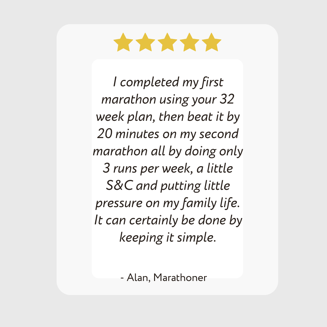 32 Week Marathon Training Plan Schedule Testimonial