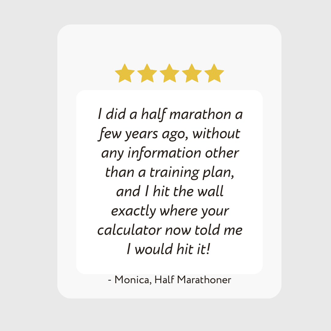 Testimonial of Eat Like a Marathoner Nutrition Course from a Half Marathon runner
