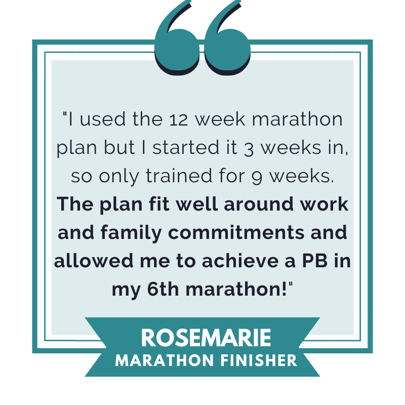 12 Week Marathon Training Plan Testimonial from Marathon Finisher