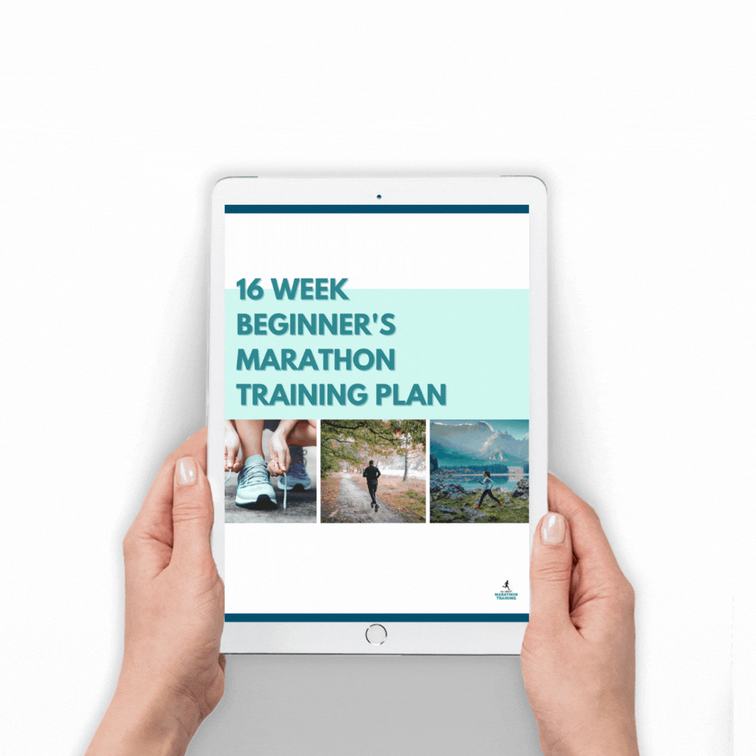 a GIF of everything you receive inside the 16 week beginner marathon training schedule