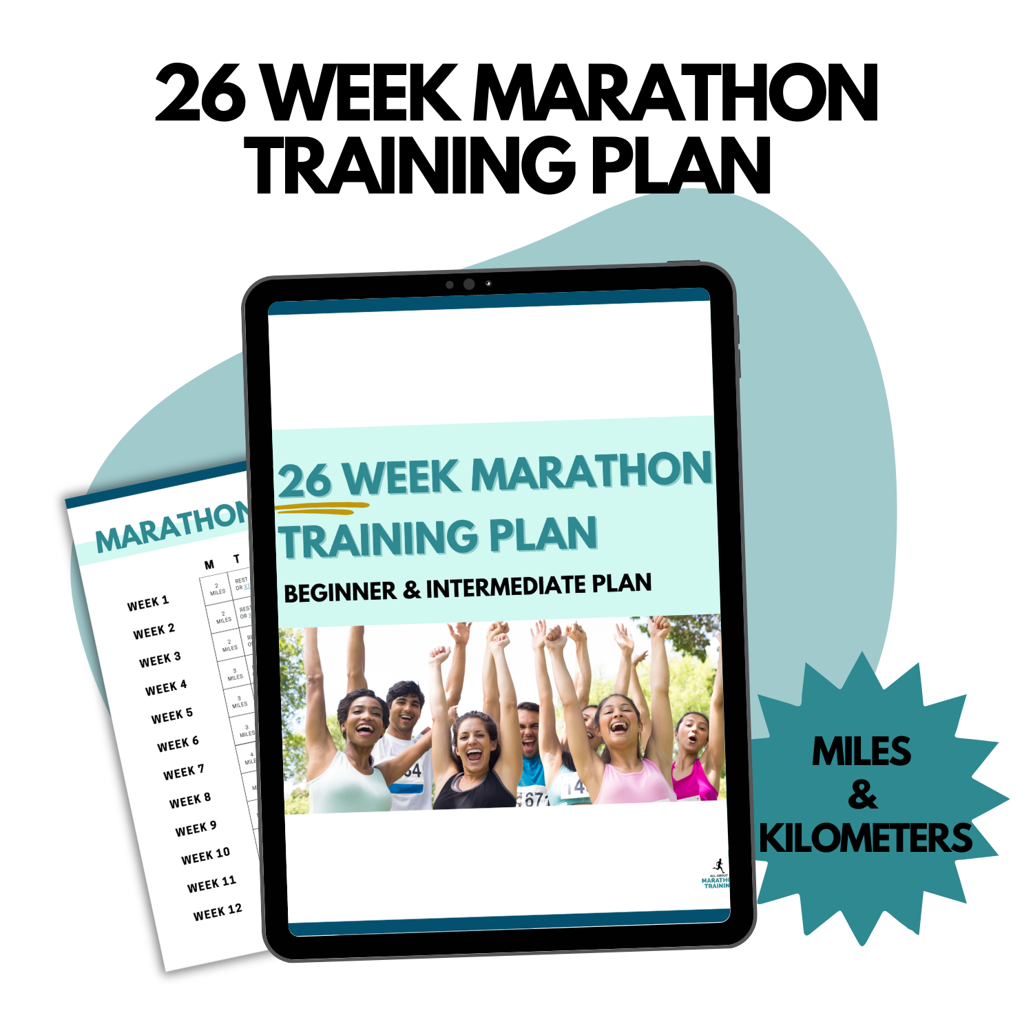 26 Week Marathon Training Plan Mockup