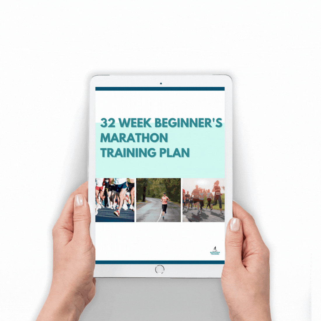 a GIF of everything you receive inside the 32 week beginner marathon training schedule