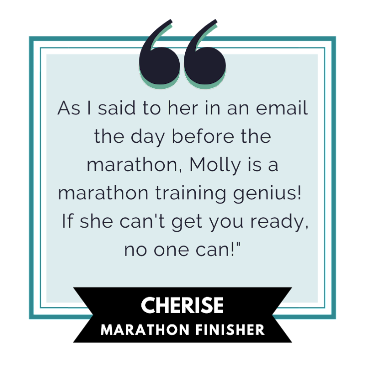 A testimonial from a runner who loved the Marathon Training Systems for Success Marathon Training Guide