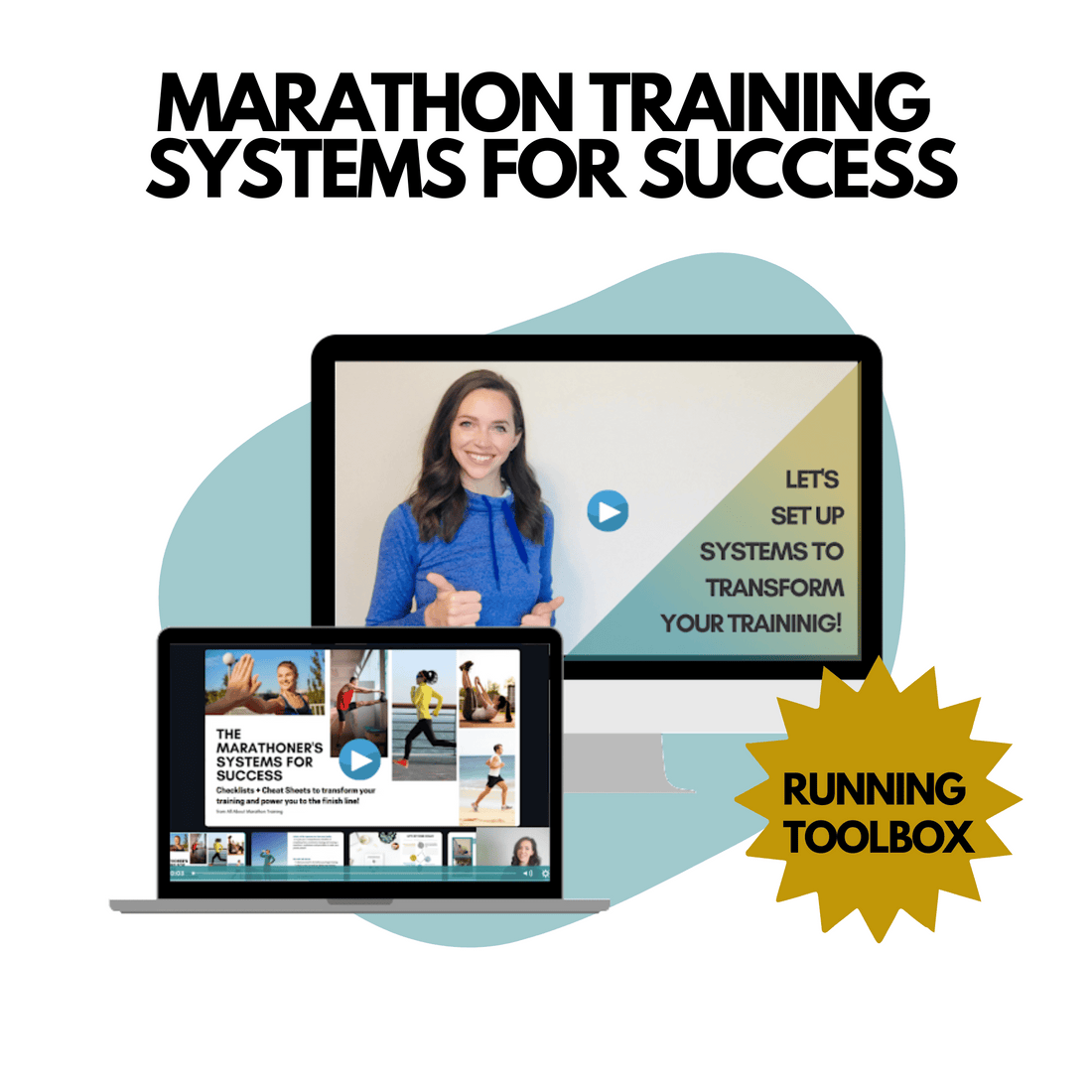Mockup of the Marathon Training Systems for Success Marathon Training Guide