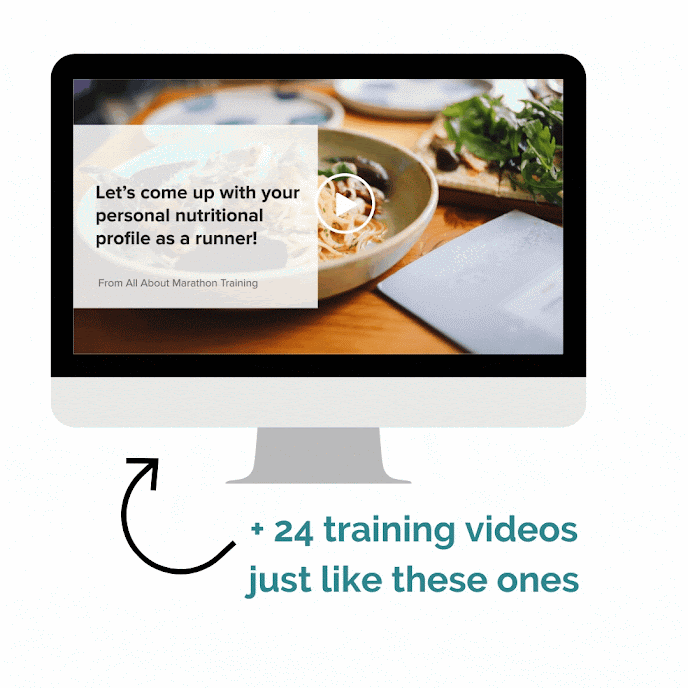 Video Gif that shows videos that are inside Eat Like a Marathoner Nutrition Course
